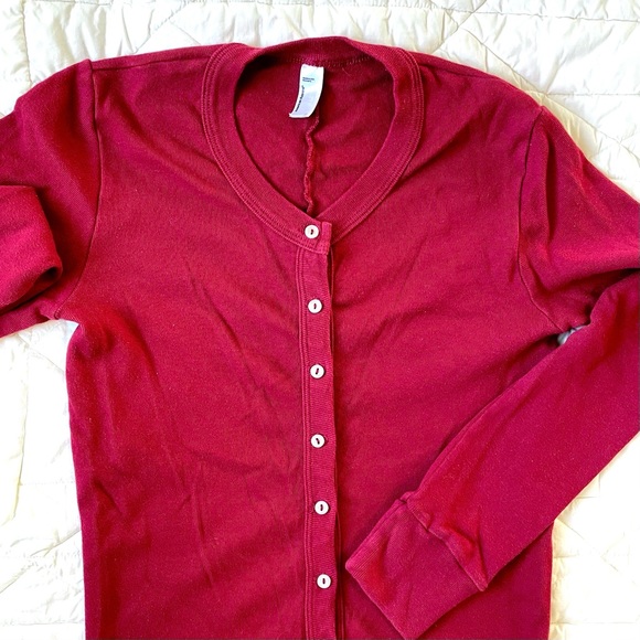 American Apparel Unisex Rib Henley One Piece - Picture 4 of 8